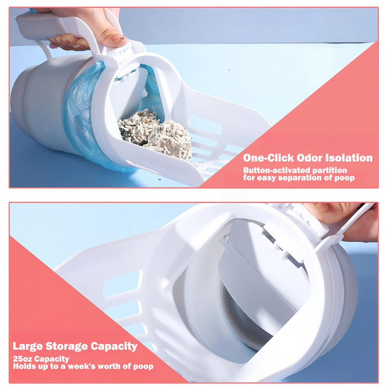 Litter Scoop & Waste Bin With Refill Bags - AR Perk Inc