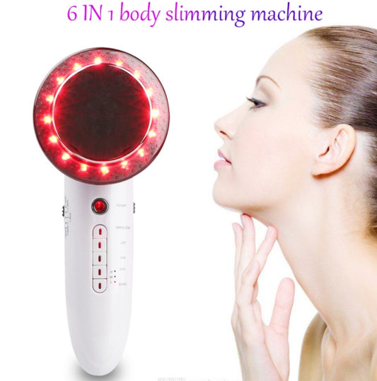 6 in 1 EMS Ultrasonic LED Cavitation Galvanic Ultrasound Thinning Body Infrared Therapy Lose Weight Fat Burn - AR Perk Inc
