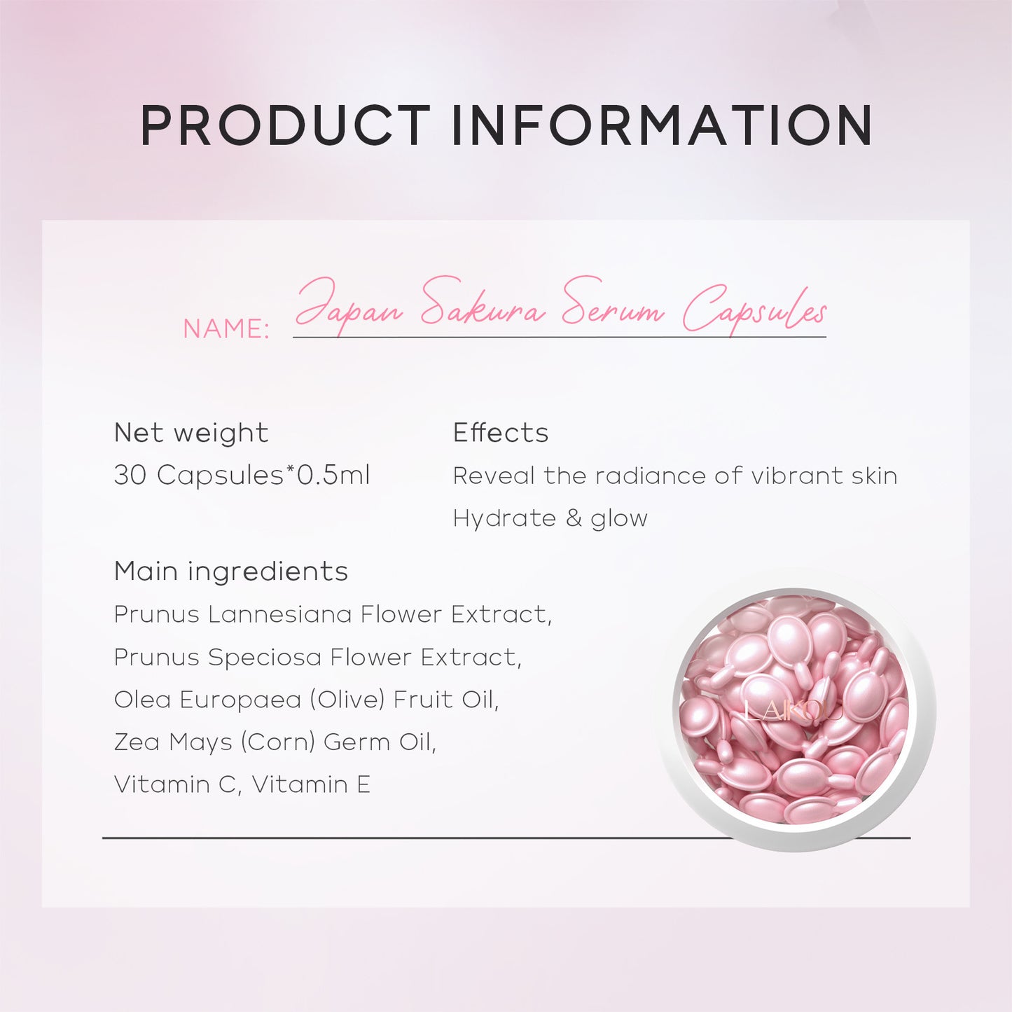 Laikou Sakura Capsule Hydrating