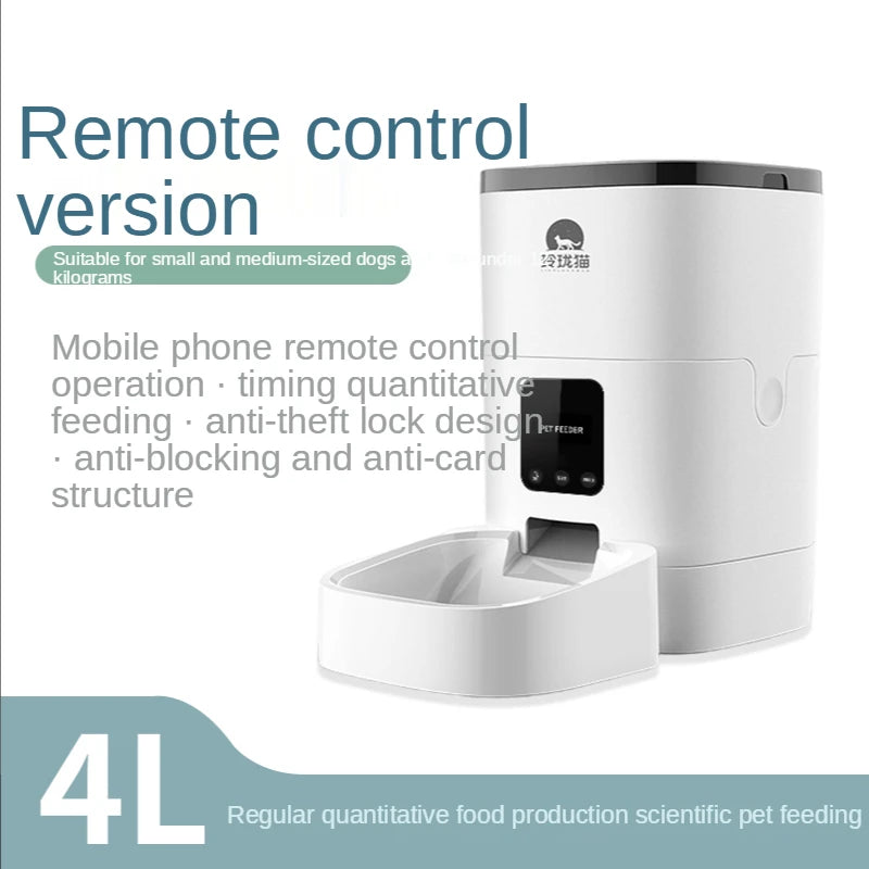 Pet Smart Automatic Pet Feeder Cat and Dog Automatic Feeding Machine Timing Quantitative - AR Perk Inc