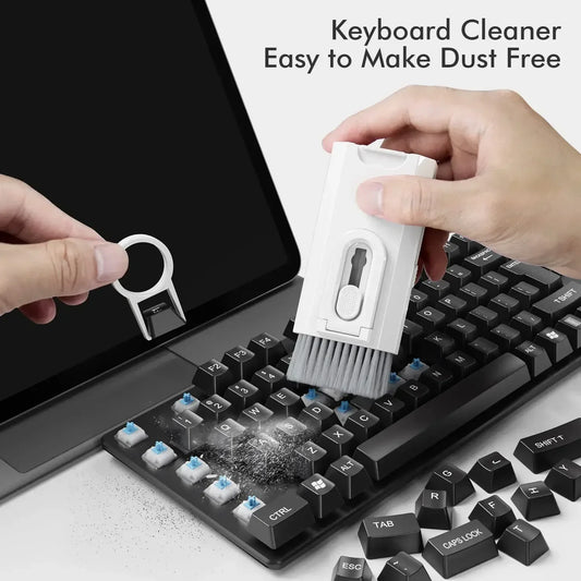 8 In1 Electronic Cleaner Kit Screen Cleaner Multifunctional Cleaning Brush for Earphone Keyboard Laptop Phone PC Monitor Camera - AR Perk Inc