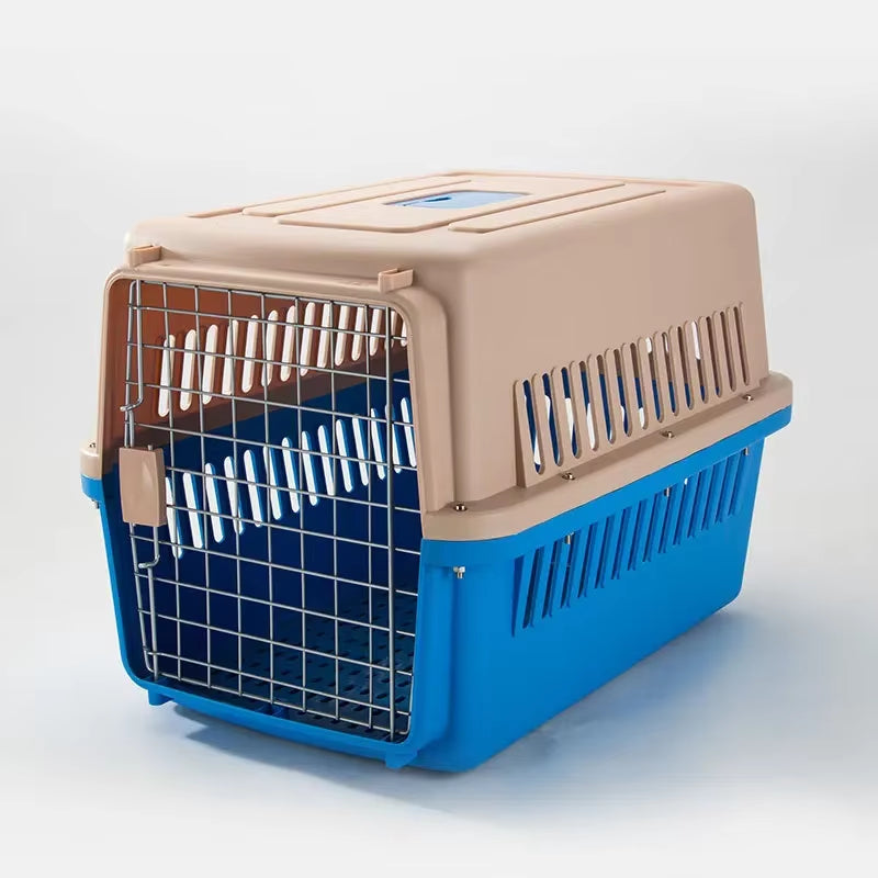 Large Space Pet Box, Portable Universal Cat Dog Cage, Air Travel Car Carrier with Removable Travel-Ready Design