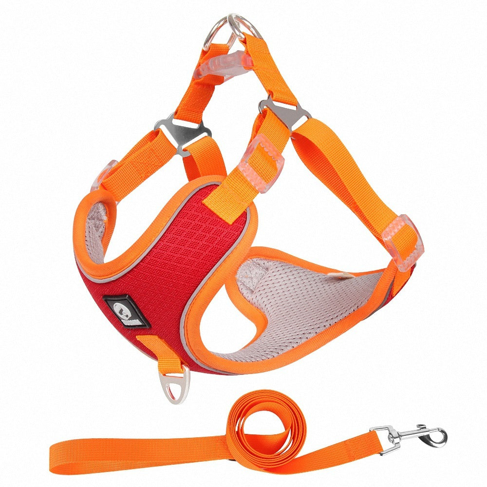 Breathable Adjustable Pet Harness with Leash - AR Perk Inc