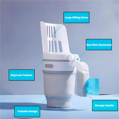 Litter Scoop & Waste Bin With Refill Bags - AR Perk Inc