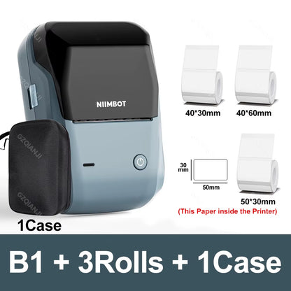 B1 Mini Label Thermal Printer Portable Self-Adhesive Bluetooth Maker Machine for round UV Tag Stickers Labels Rolls
