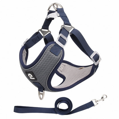 Breathable Adjustable Pet Harness with Leash - AR Perk Inc