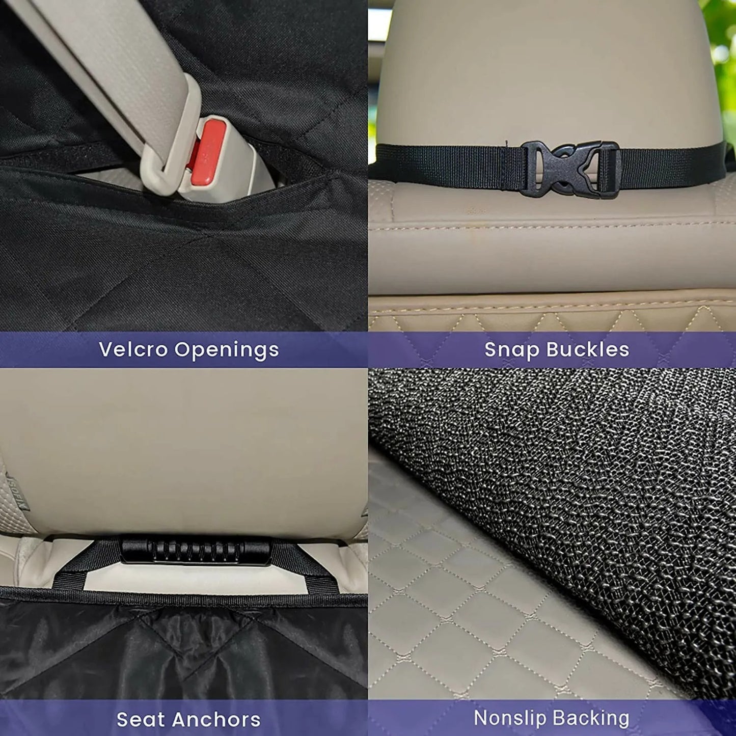 Foldable Pet Car Back Seat Cushion Cover