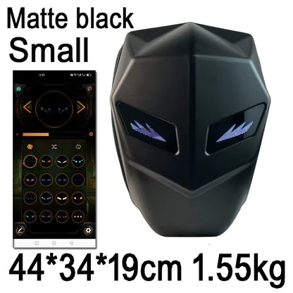 LED Display Screen Motorcycle Backpack with LED EYE DIY Riding Bag APP Control Kid Backpack Hard Shell 14 Inch Notebook Makeup