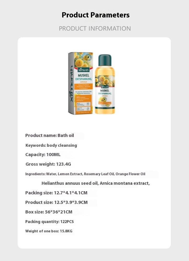 Bath Oil Gentle Cleansing Body Exfoliating Moisturizing Tender Smooth Firming Skin