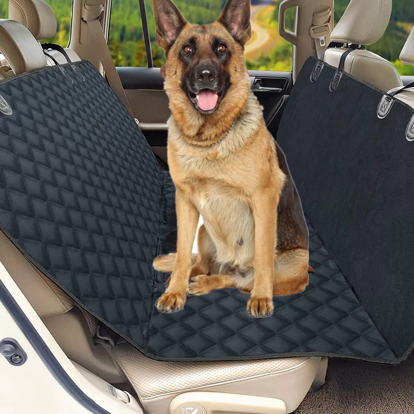 Foldable Pet Car Back Seat Cushion Cover