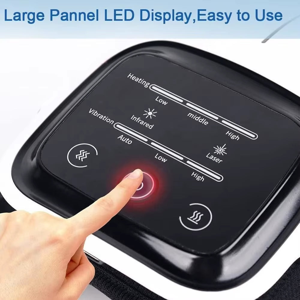 Knee Massager Infrared Heat and Vibration Knee Pain Relief for Swelling Stiff Joints Stretched Ligament and Muscles Injuries