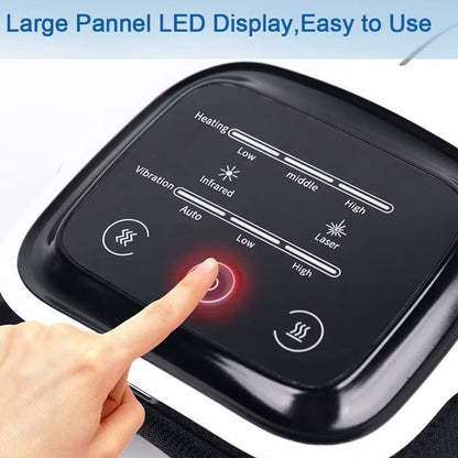 Knee Massager Infrared Heat and Vibration Knee Pain Relief for Swelling Stiff Joints Stretched Ligament and Muscles Injuries