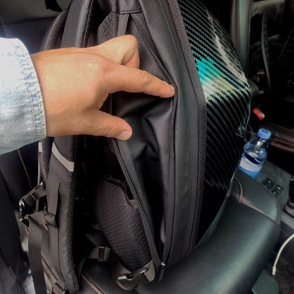 LED Display Screen Motorcycle Backpack with LED EYE DIY Riding Bag APP Control Kid Backpack Hard Shell 14 Inch Notebook Makeup