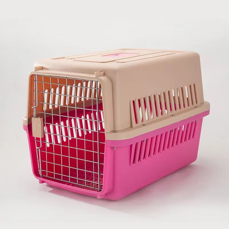 Large Space Pet Box, Portable Universal Cat Dog Cage, Air Travel Car Carrier with Removable Travel-Ready Design
