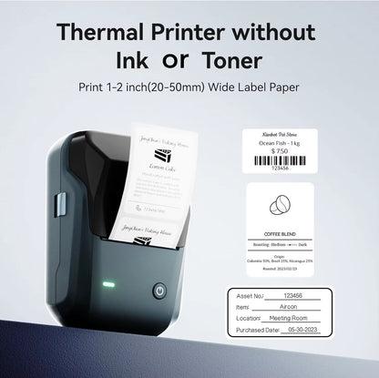 B1 Mini Label Thermal Printer Portable Self-Adhesive Bluetooth Maker Machine for round UV Tag Stickers Labels Rolls