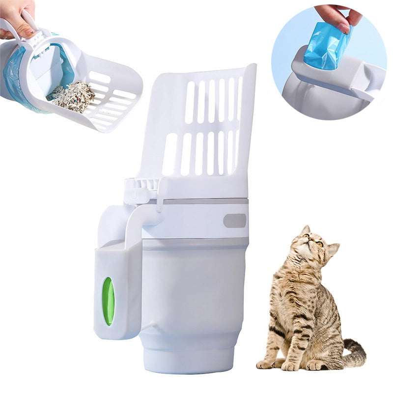 Litter Scoop & Waste Bin With Refill Bags