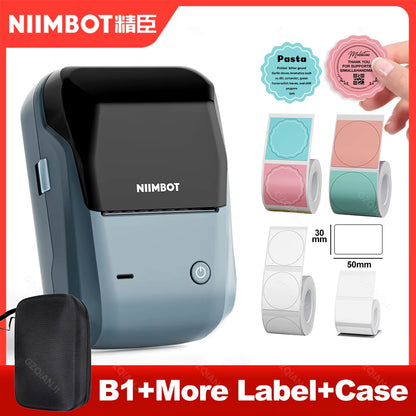 B1 Mini Label Thermal Printer Portable Self-Adhesive Bluetooth Maker Machine for round UV Tag Stickers Labels Rolls