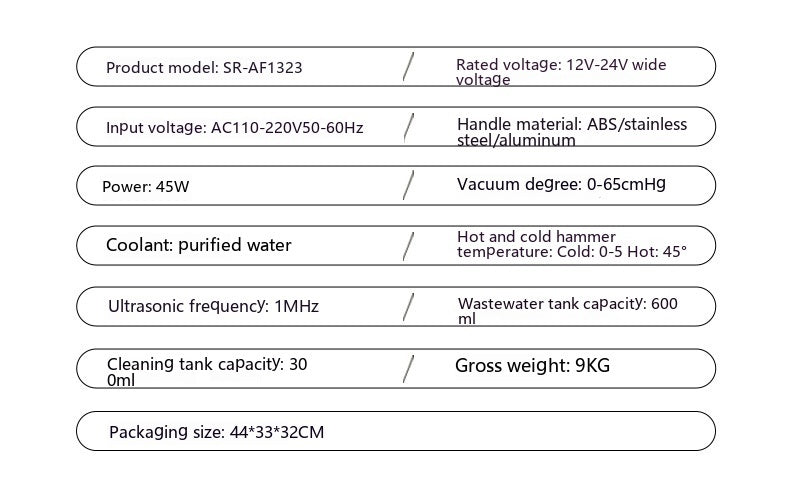 Six In One Hydrogen Oxygen Small Bubble Ultrasonic Induction Beauty Device