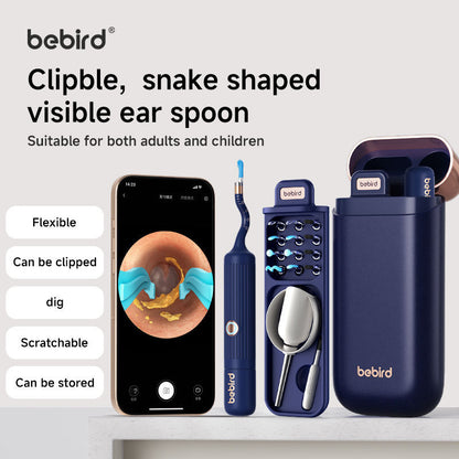 Bebird EarSight Plus Earwax Removal Tool Ear Canal Cleaner, Equipped With A Camera For Ear Nose Throat Examination.