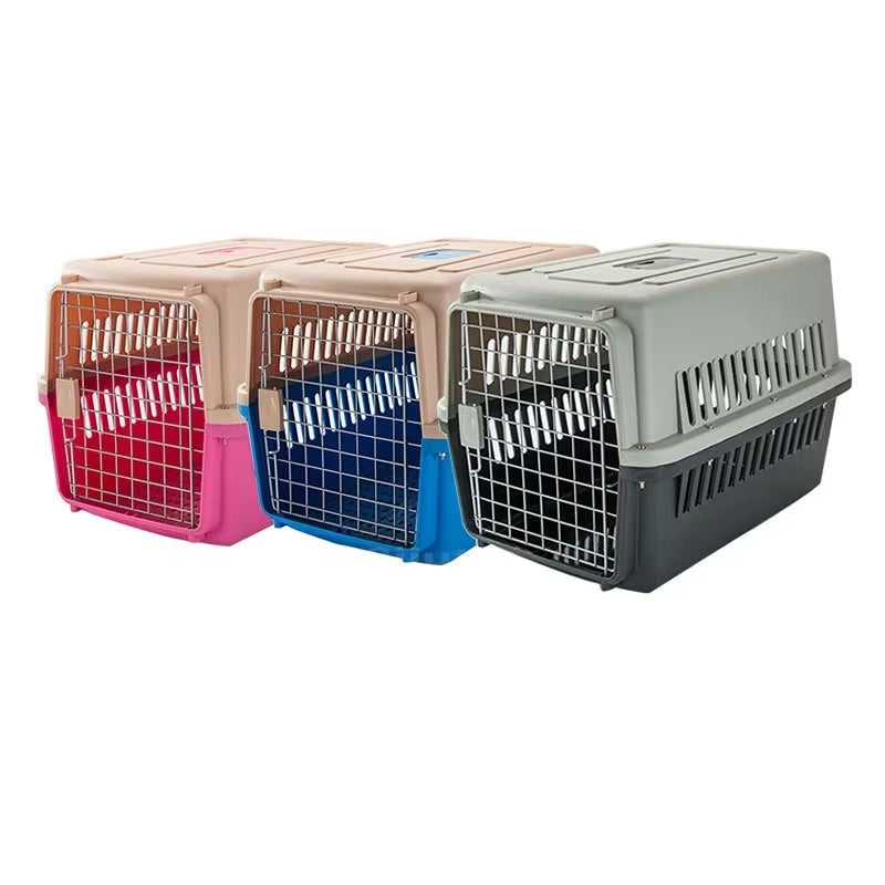 Large Space Pet Box, Portable Universal Cat Dog Cage, Air Travel Car Carrier with Removable Travel-Ready Design