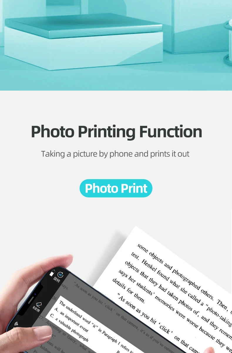 A31 Mini Printer Label Portable Thermal Printers Inkless Bluetooth impressora portatil Sticker Paper 57mm For Android for IOS