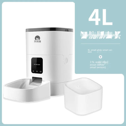 Pet Smart Automatic Pet Feeder Cat and Dog Automatic Feeding Machine Timing Quantitative - AR Perk Inc