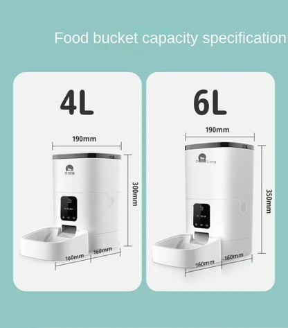Pet Smart Automatic Pet Feeder Cat and Dog Automatic Feeding Machine Timing Quantitative - AR Perk Inc