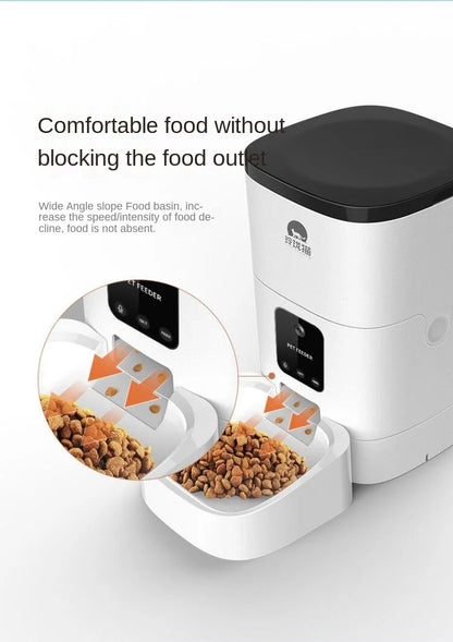 Pet Smart Automatic Pet Feeder Cat and Dog Automatic Feeding Machine Timing Quantitative - AR Perk Inc
