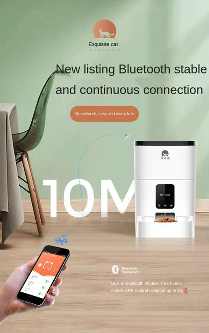 Pet Smart Automatic Pet Feeder Cat and Dog Automatic Feeding Machine Timing Quantitative - AR Perk Inc