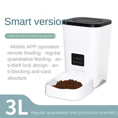 Pet Smart Automatic Pet Feeder Cat and Dog Automatic Feeding Machine Timing Quantitative - AR Perk Inc