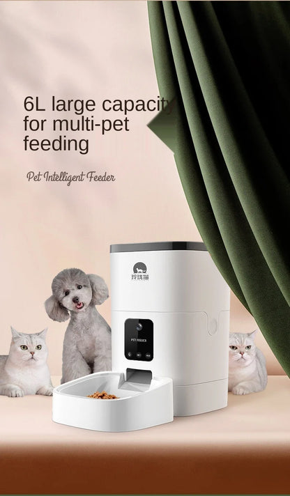 Pet Smart Automatic Pet Feeder Cat and Dog Automatic Feeding Machine Timing Quantitative - AR Perk Inc