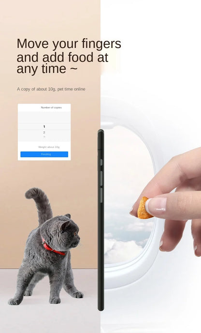 Pet Smart Automatic Pet Feeder Cat and Dog Automatic Feeding Machine Timing Quantitative - AR Perk Inc