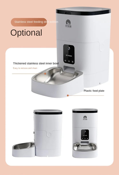 Pet Smart Automatic Pet Feeder Cat and Dog Automatic Feeding Machine Timing Quantitative - AR Perk Inc