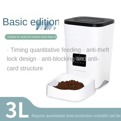Pet Smart Automatic Pet Feeder Cat and Dog Automatic Feeding Machine Timing Quantitative - AR Perk Inc