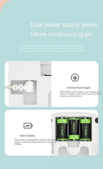 Pet Smart Automatic Pet Feeder Cat and Dog Automatic Feeding Machine Timing Quantitative - AR Perk Inc