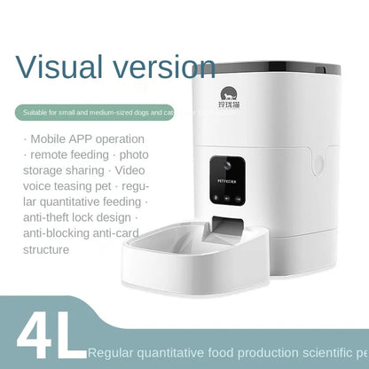 Pet Smart Automatic Pet Feeder Cat and Dog Automatic Feeding Machine Timing Quantitative - AR Perk Inc