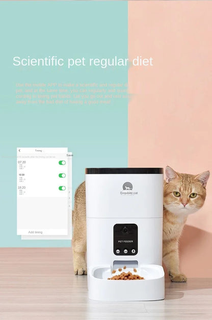 Pet Smart Automatic Pet Feeder Cat and Dog Automatic Feeding Machine Timing Quantitative - AR Perk Inc