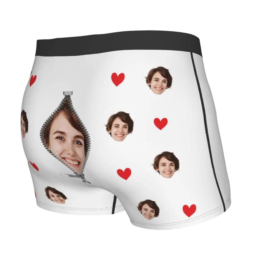 Men Gift Custom Face Boxers Valentine's Day Gift Personalized Photo Underwear Design Birthday Boxer Briefs for Boyfriend Husband