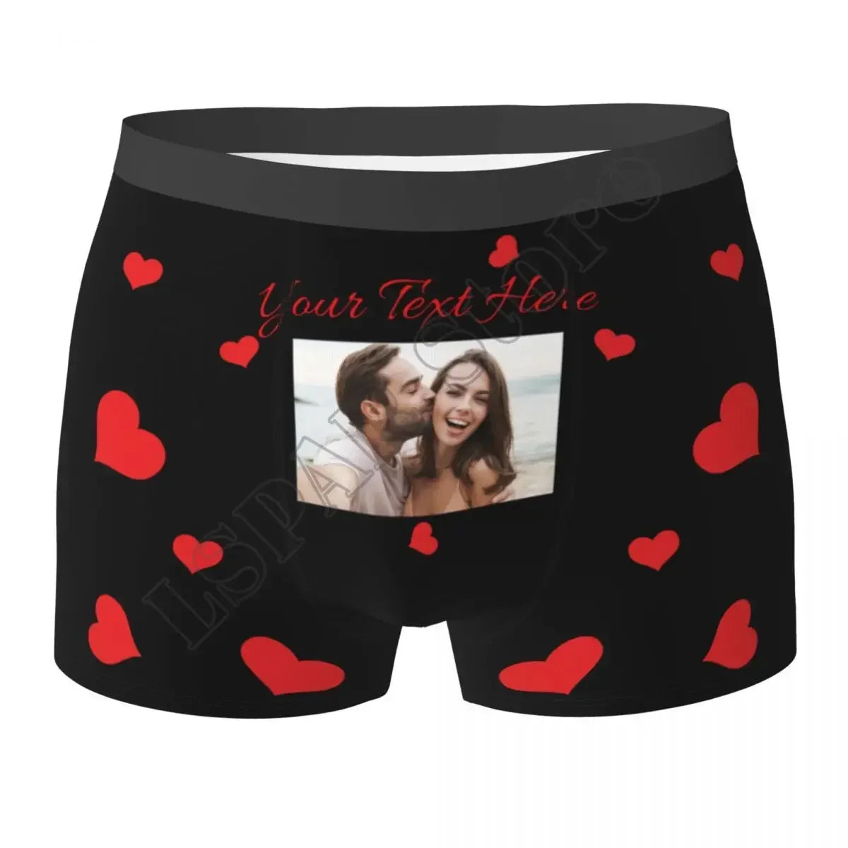 Personalized Face Photo Underwear Custom Heart Boxer Briefs Men Briefs  Gift For Husband Anniversary Gift for Dad