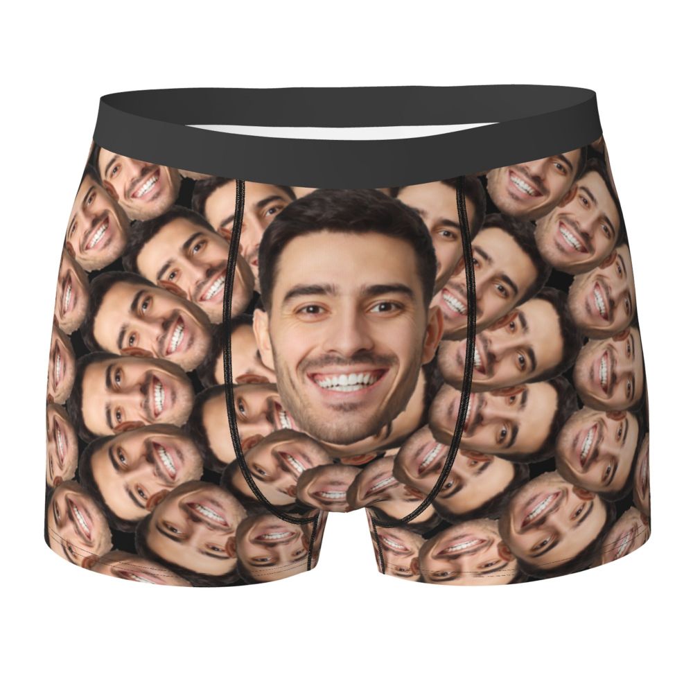 Men Gift Custom Face Boxers Valentine's Day Gift Personalized Photo Underwear Design Birthday Boxer Briefs for Boyfriend Husband