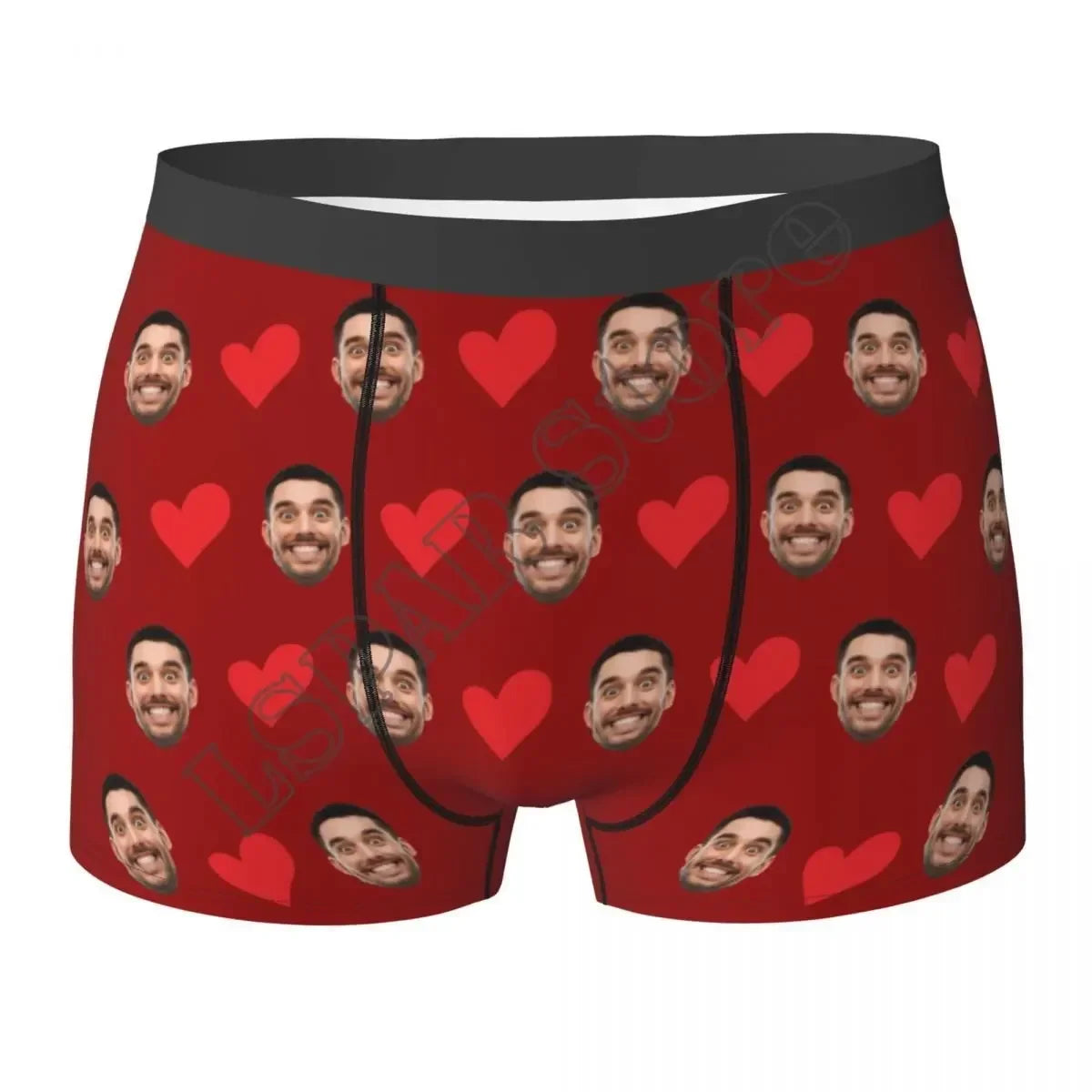 Personalized Face Photo Underwear Custom Heart Boxer Briefs Men Briefs  Gift For Husband Anniversary Gift for Dad