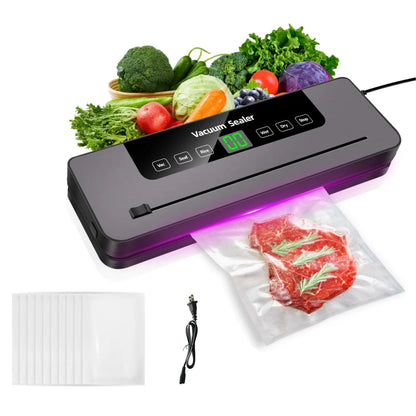 5-in-1 Multi-Functional Vacuum Sealer Food Vacuum Sealer Machine Automatic Food Sealer for Food Preservation With 10 Sealer bags - AR Perk Inc