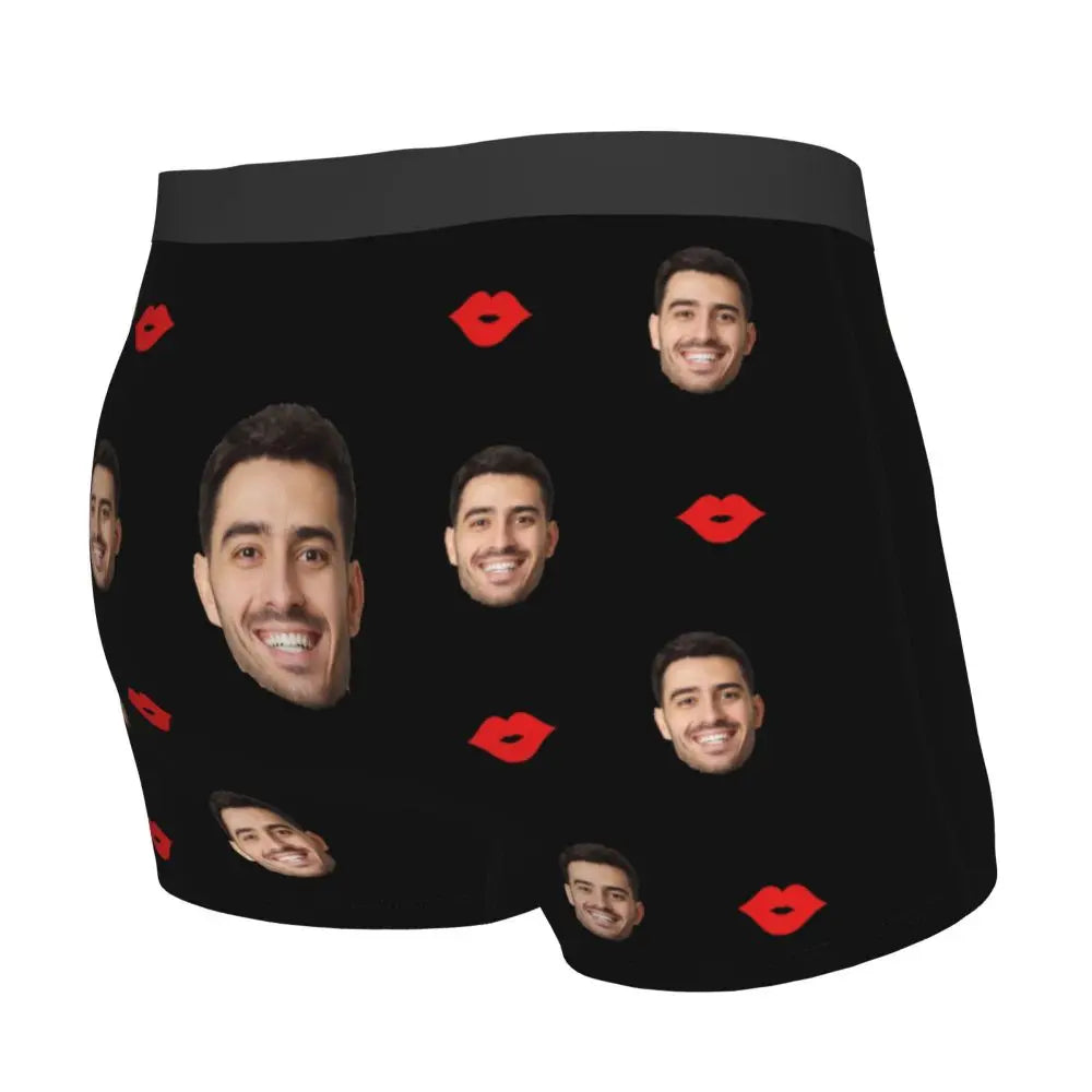 Men Gift Custom Face Boxers Valentine's Day Gift Personalized Photo Underwear Design Birthday Boxer Briefs for Boyfriend Husband