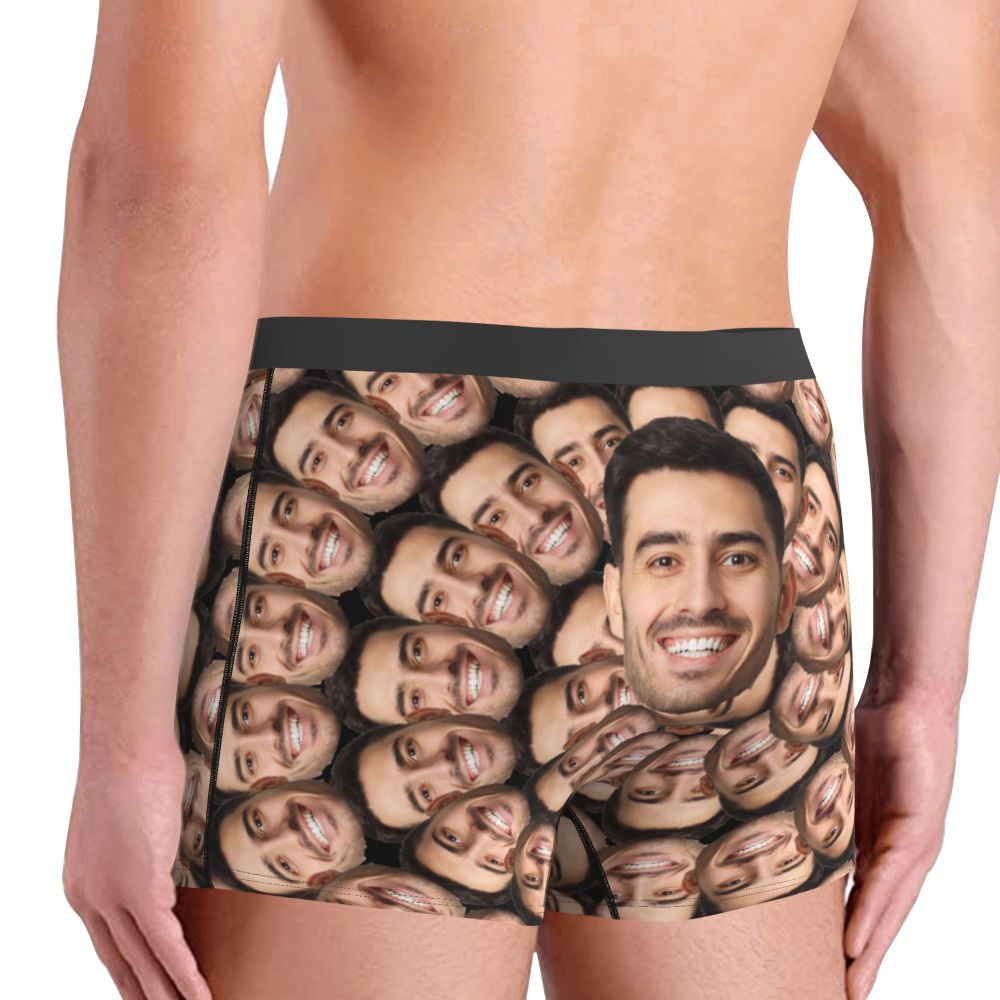 Men Gift Custom Face Boxers Valentine's Day Gift Personalized Photo Underwear Design Birthday Boxer Briefs for Boyfriend Husband