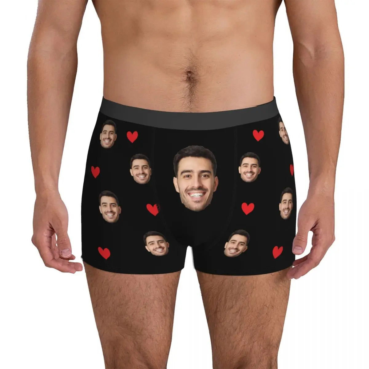 Men Gift Custom Face Boxers Valentine's Day Gift Personalized Photo Underwear Design Birthday Boxer Briefs for Boyfriend Husband