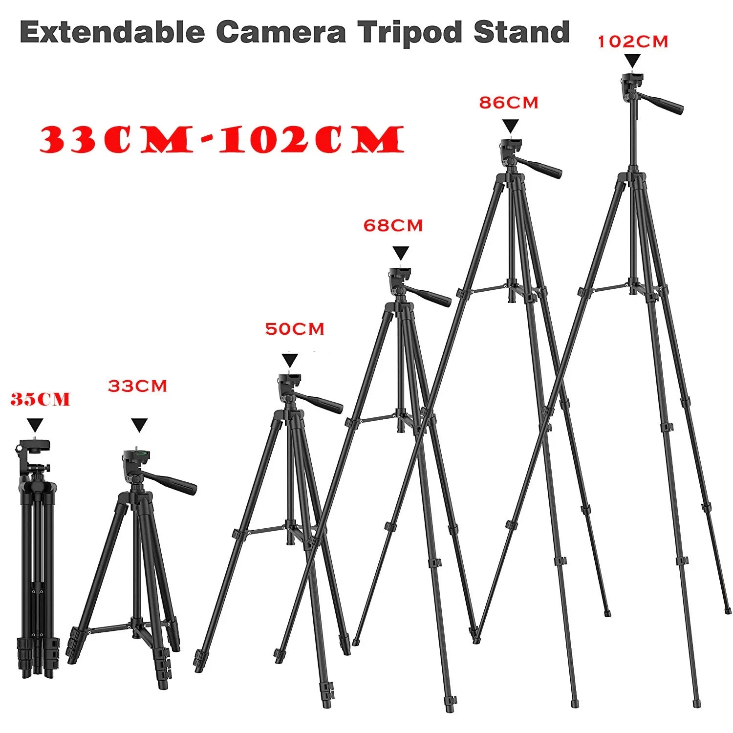 Tripod For Phone Camera Tripod Stand with Bluetooth Remote Phone Holder Lightweight Universal Photography For Xiaomi Huawei DSLR - AR Perk Inc
