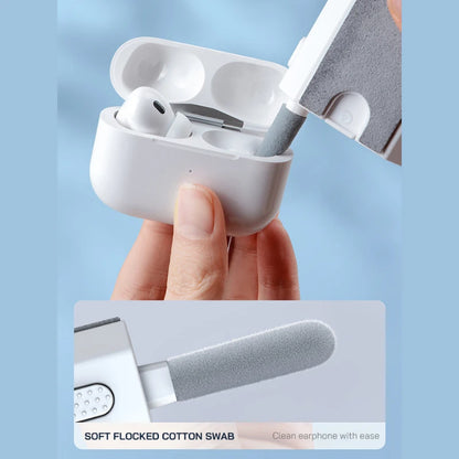 8 in 1 Cleaning Kit Computer Keyboard Cleaner Brush Earphones Cleaning Pen For Headset iPad Phones Cleaning Tools Keycap Puller - AR Perk Inc