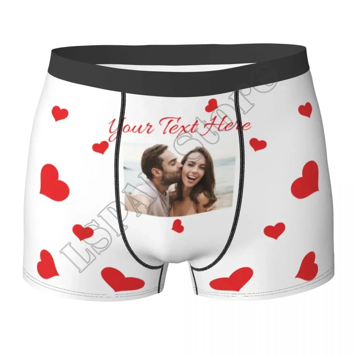 Personalized Face Photo Underwear Custom Heart Boxer Briefs Men Briefs  Gift For Husband Anniversary Gift for Dad