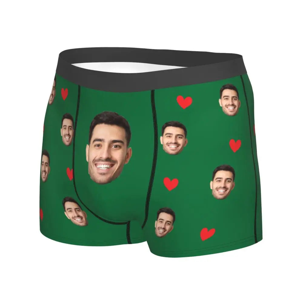 Men Gift Custom Face Boxers Valentine's Day Gift Personalized Photo Underwear Design Birthday Boxer Briefs for Boyfriend Husband