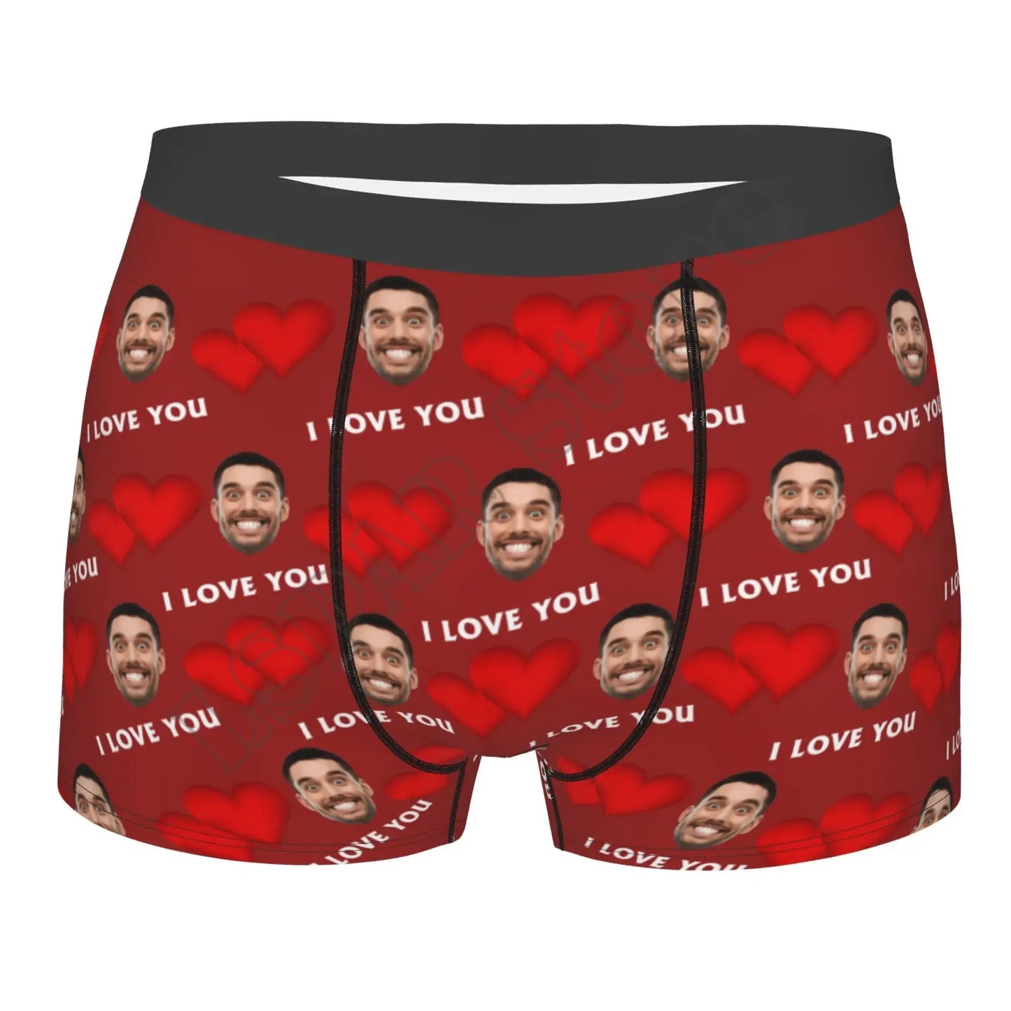 Personalized Face Photo Underwear Custom Heart Boxer Briefs Men Briefs  Gift For Husband Anniversary Gift for Dad